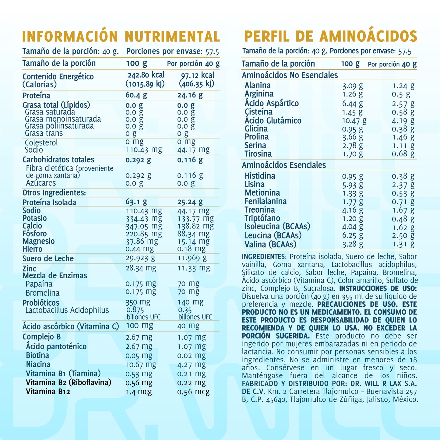 Proteína Isolate Vainilla 2.3 kg