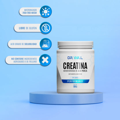 Creatina Monohidratada de Alta Pureza 500 g
