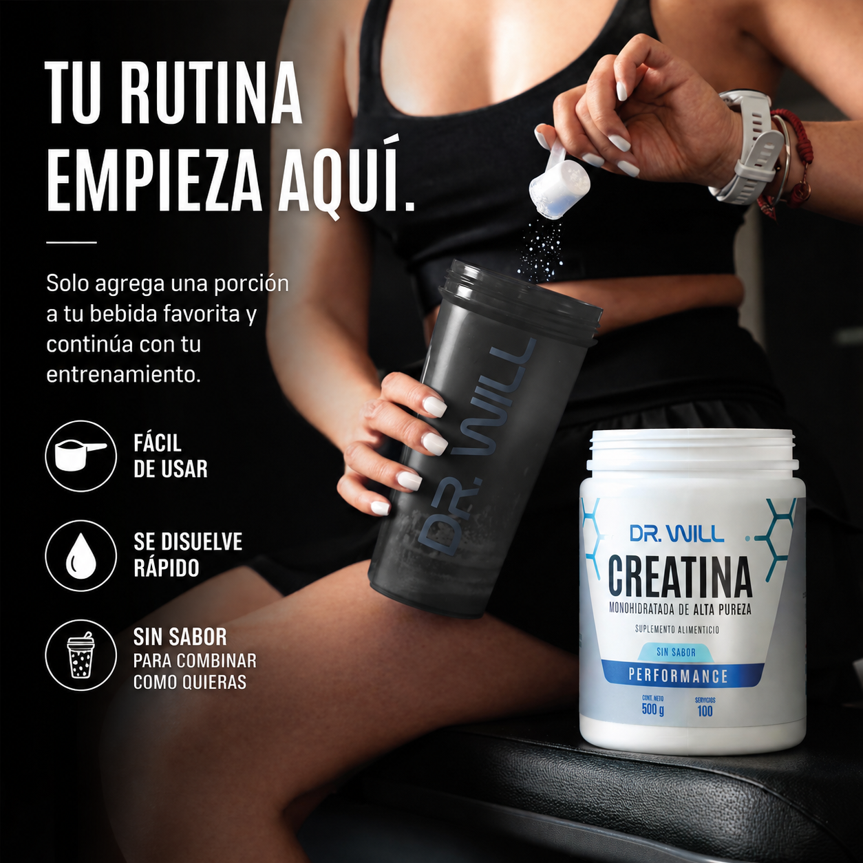 Creatina Monohidratada de Alta Pureza 500 g