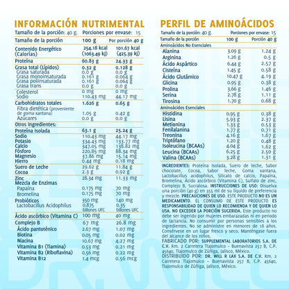 Proteína Isolate Chocolate 600 g