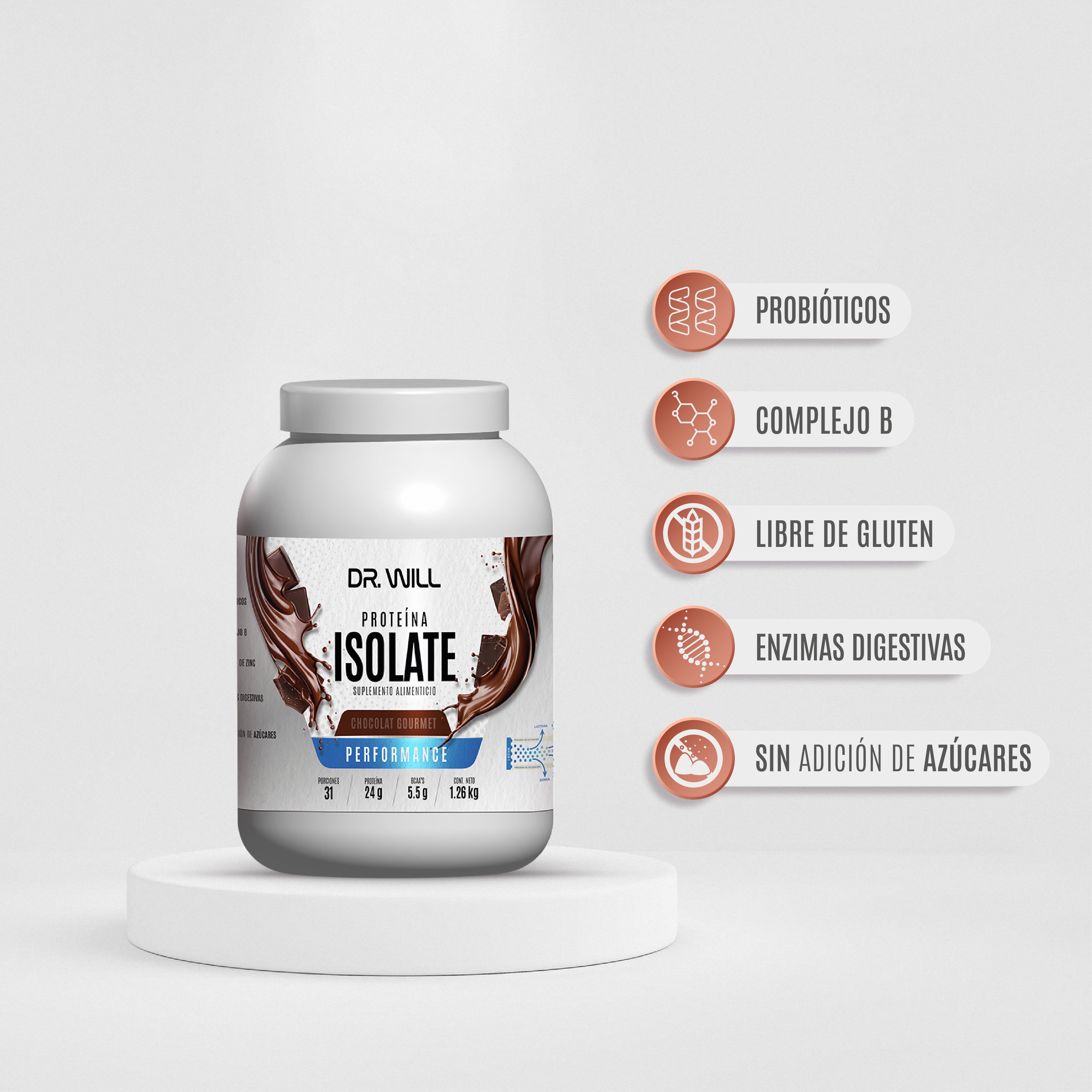 Proteína Whey Chocolate 1.26 kg