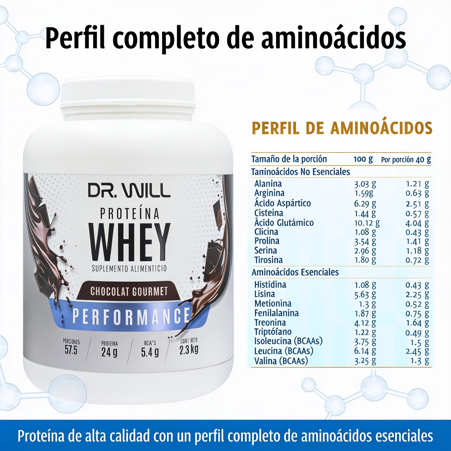 Proteína Whey Chocolate 1.26 kg