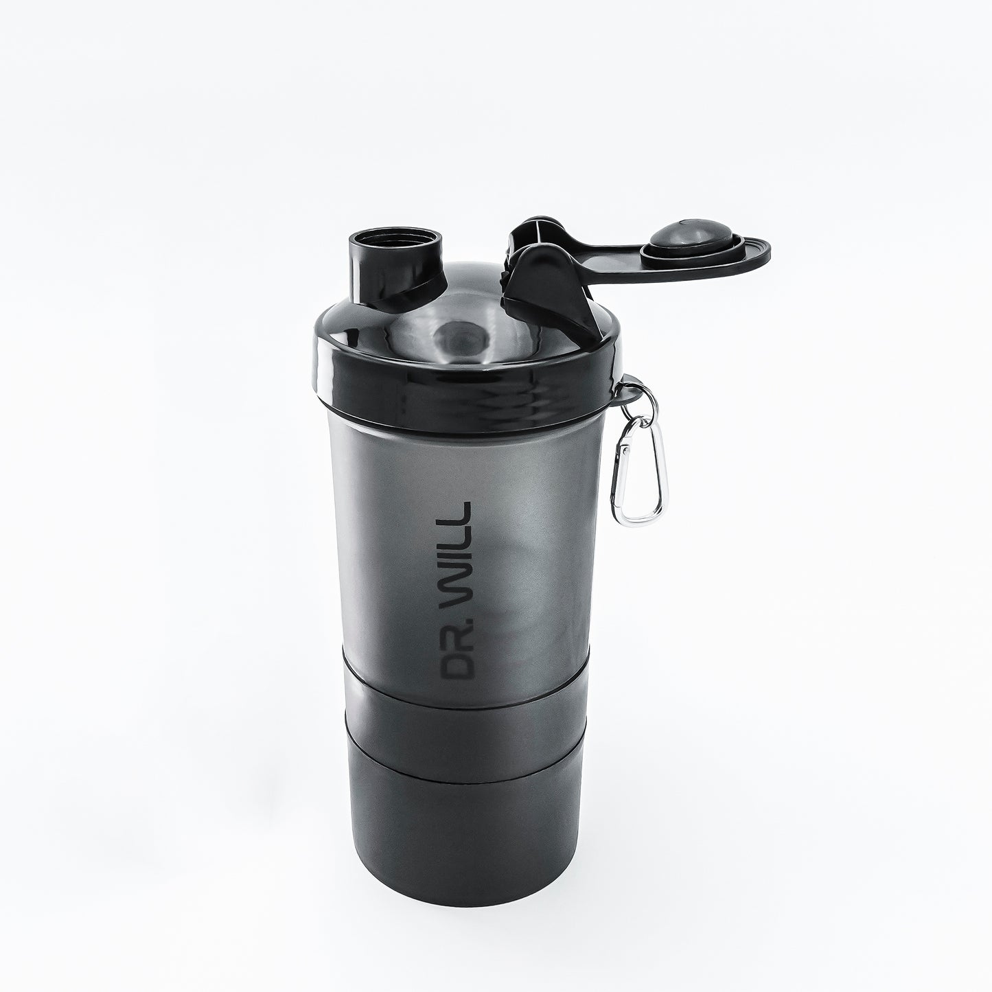Shaker 12 Negro oz + Pastillero + Porta Scoop