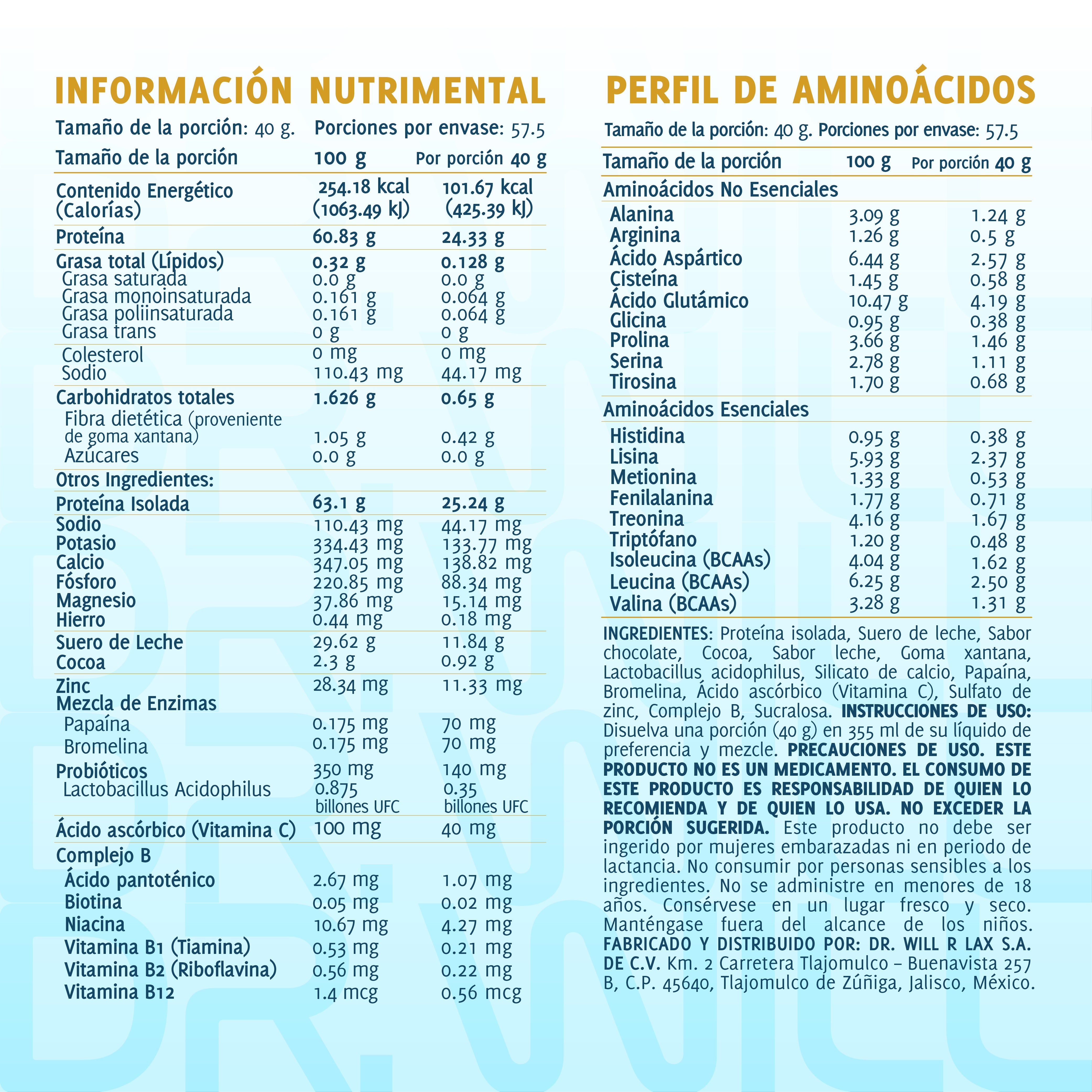 Proteína Isolate Chocolate 2.3 kg