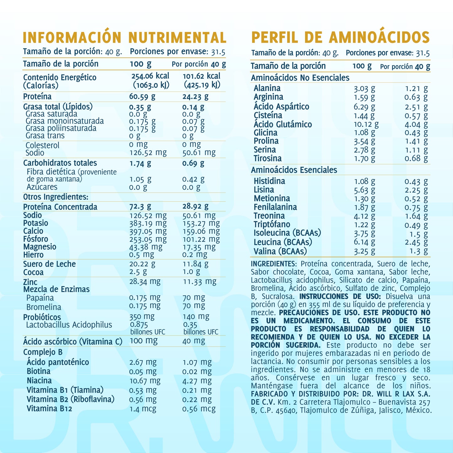Proteína Whey Chocolate 1.26 kg