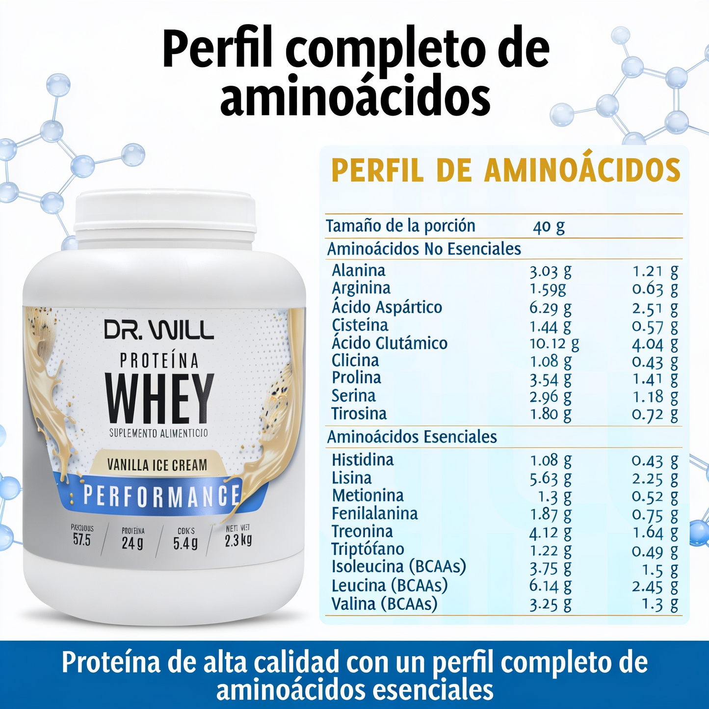 Proteína Whey Vainilla 600 g