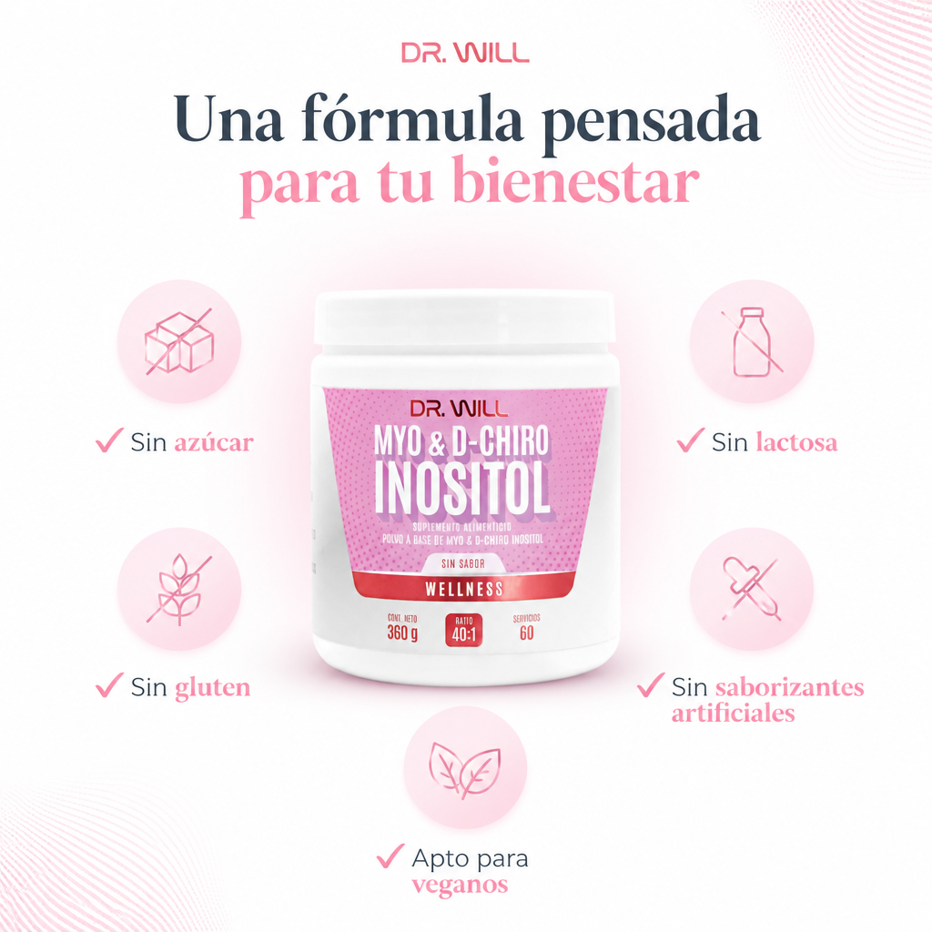 Myo & D Chiro Inositol Mezcla de Ratio 40:1 en polvo 360 g
