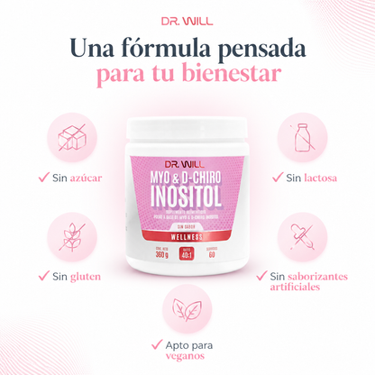Myo & D Chiro Inositol Mezcla de Ratio 40:1 en polvo 360 g